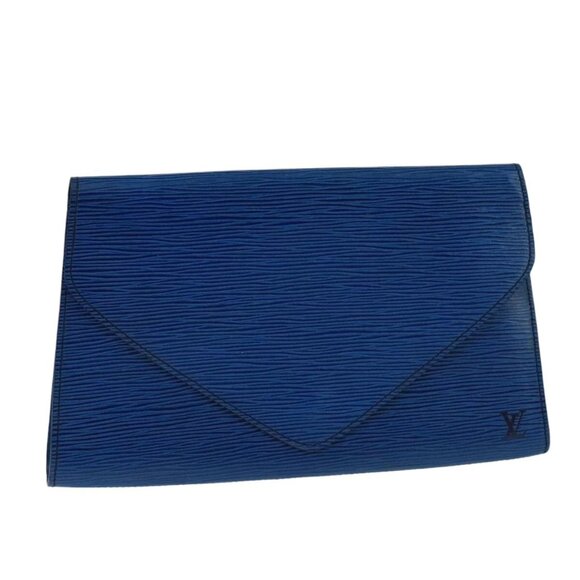 LOUIS VUITTON Epi Art Deco Clutch Bag Blue M52635 LV Auth ep6698 - Picture 1 of 16